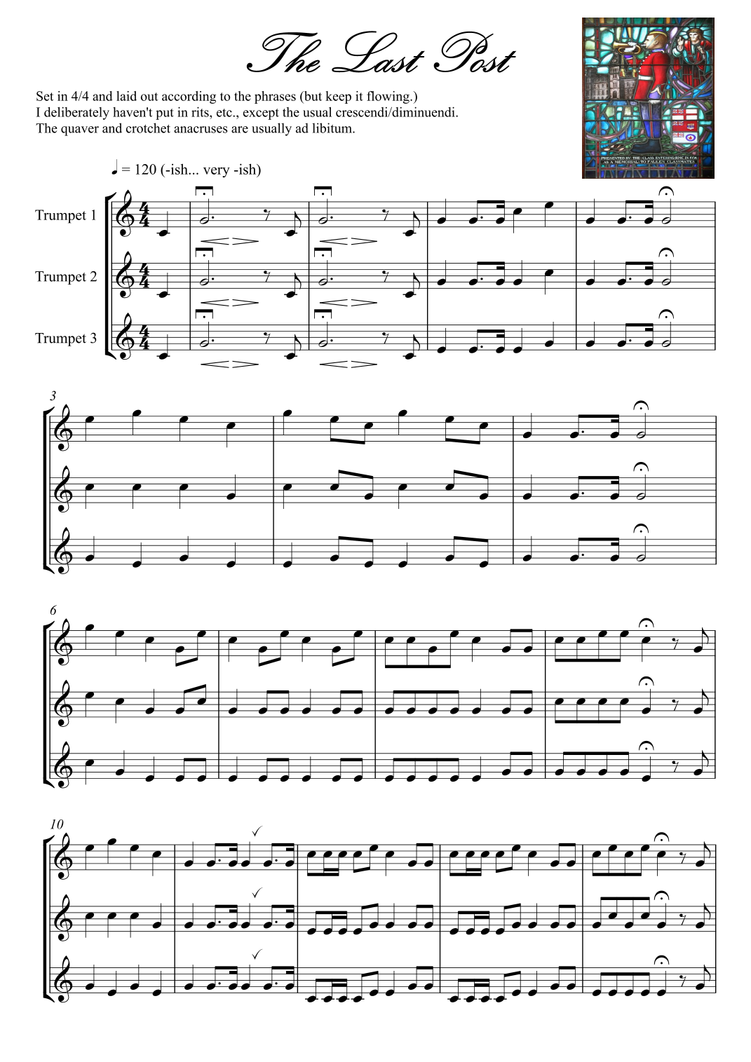 The Last Post Trumpet Bugle Trio arr Christopher Wilson By The Last Post Trumpet Bugle Trio arr Christopher Wilson By