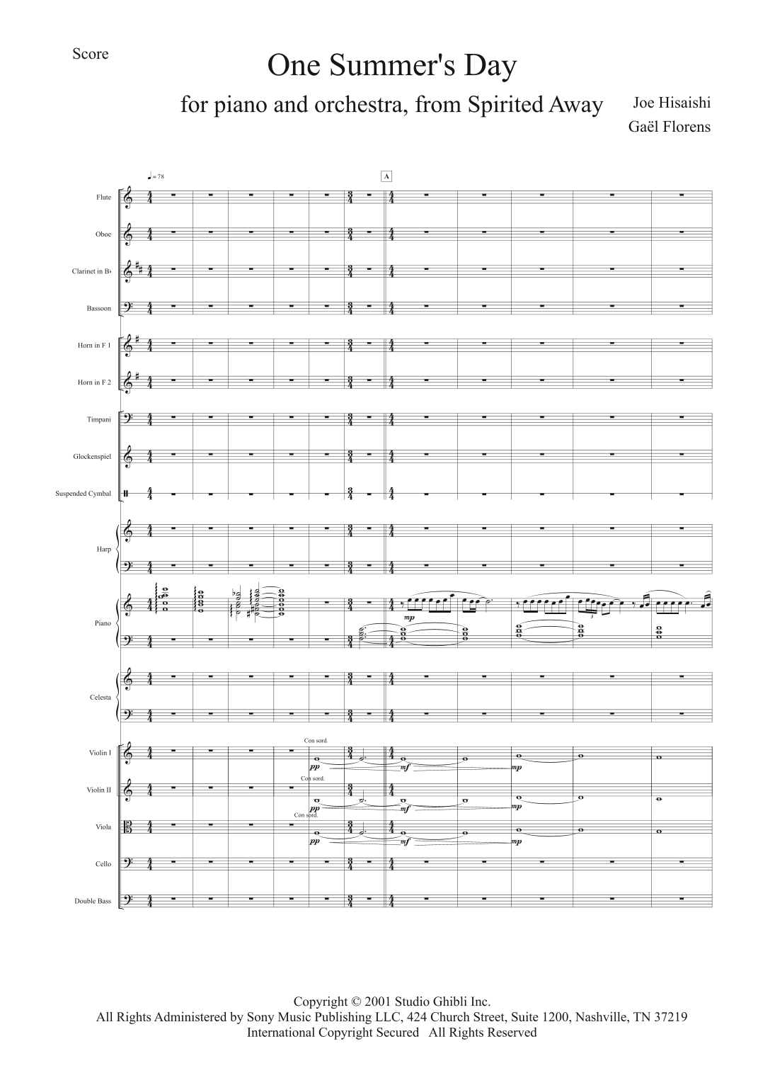 One Summer's Day (arr. Gaël Florens) by Joe Hisaishi Full Orchestra