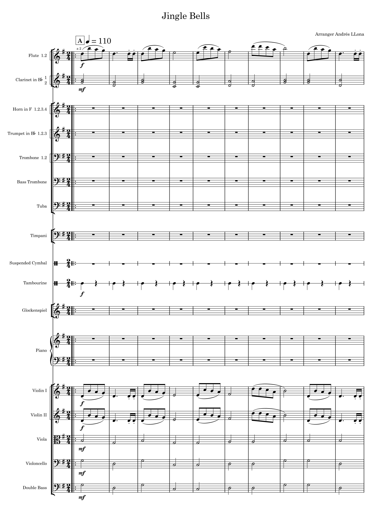 Jingle Bells (arr. Andrés LLona) by James Lord Pierpont Full Orchestra (铃儿响叮当,管弦乐团版) - 预览