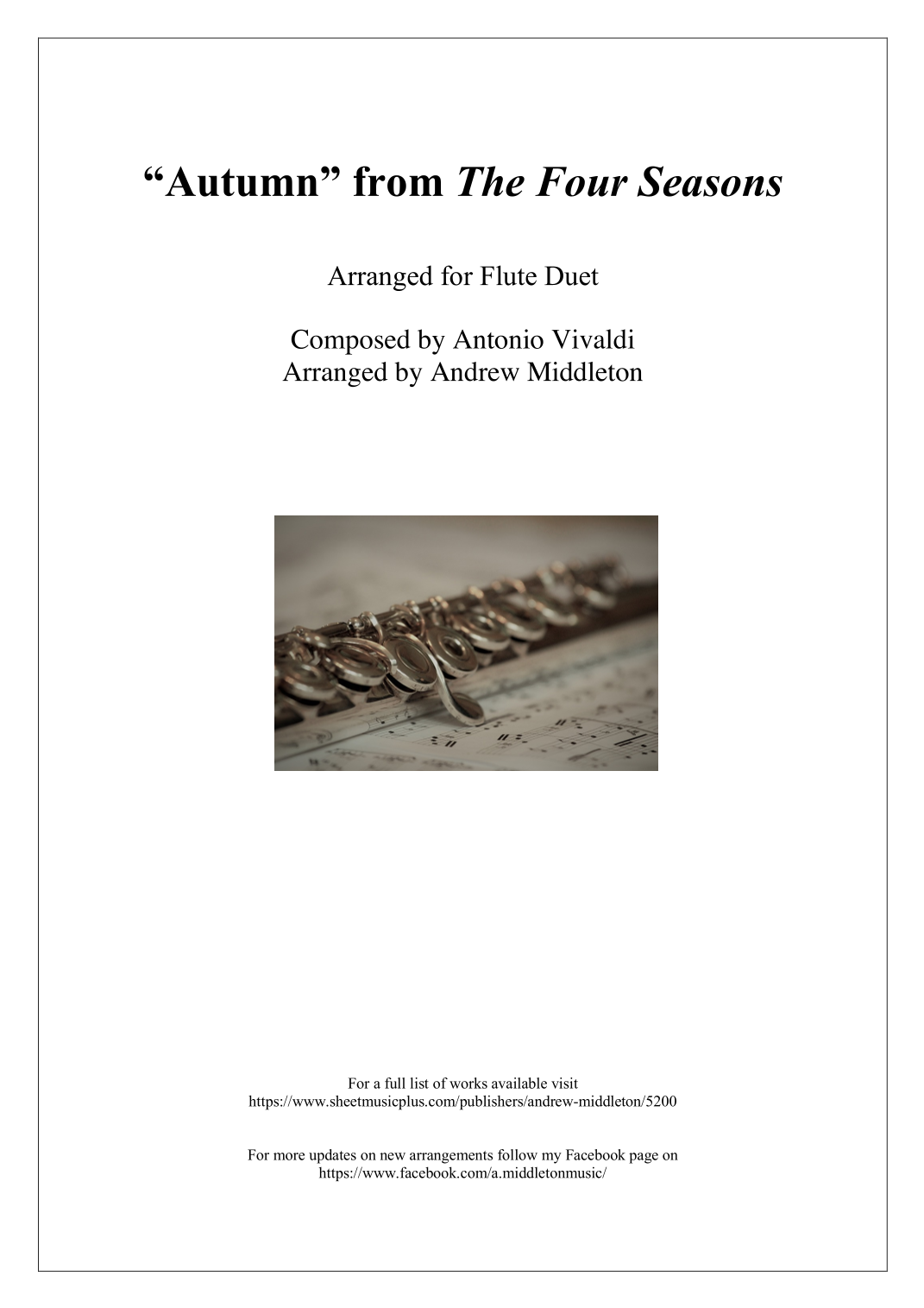 Autumn from The Four Seasons arranged for Flute Duet (arr. Andrew ...