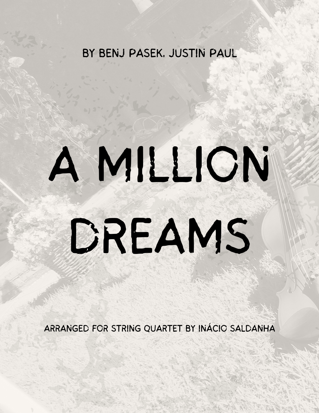 A Million Dreams Sheet Music Pink String Quartet