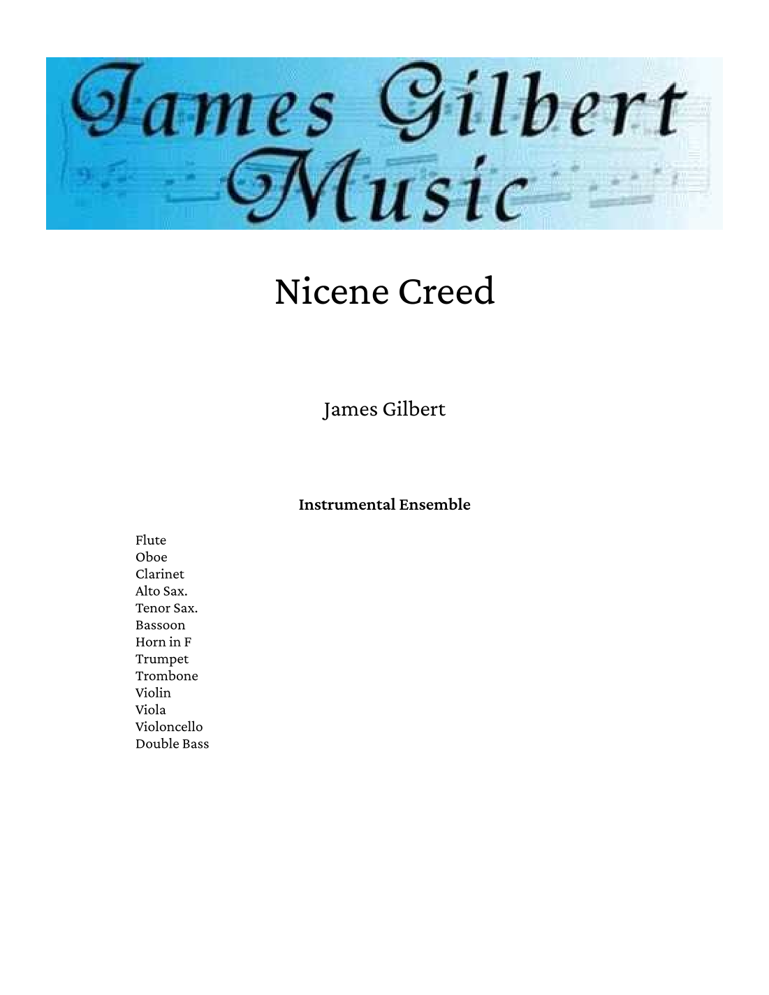 Nicene Creed (Credo) by James Gilbert Full Orchestra (詹姆斯·吉尔伯特《尼西亚信经》管弦乐版) - 预览