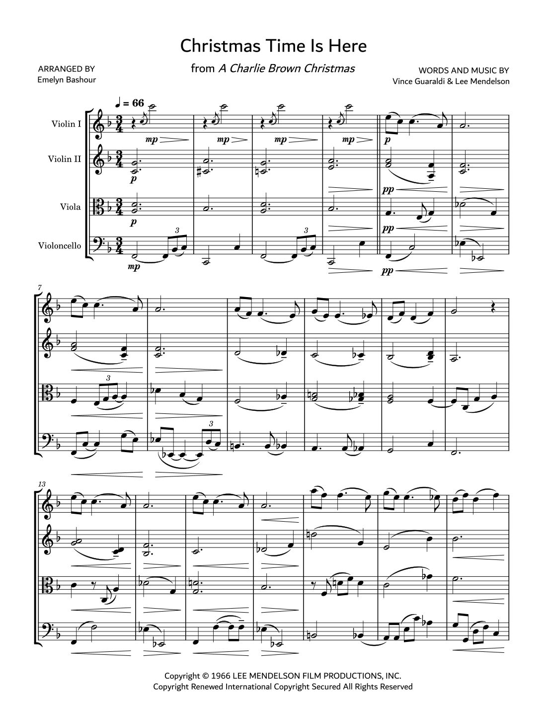 Christmas Time Is Here (arr. Emelyn Bashour) by Vince Guaraldi Sheet ...