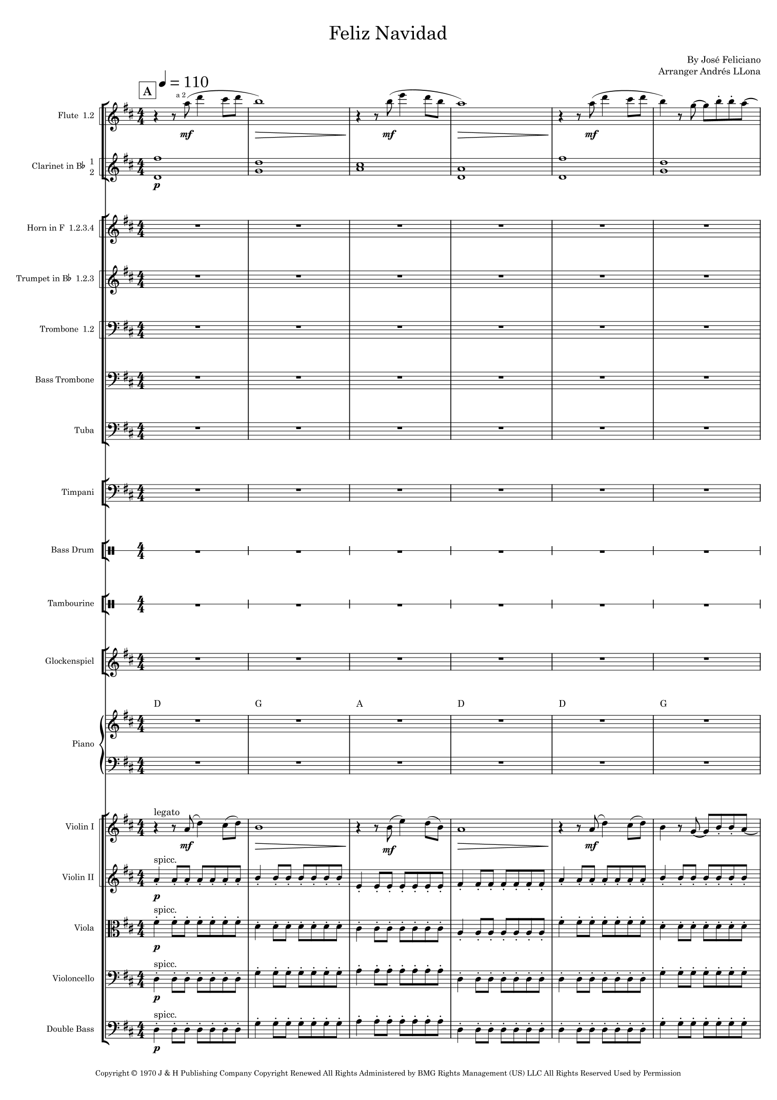 Feliz Navidad (arr. Andrés LLona) by Clay Walker 管弦乐团 - 预览