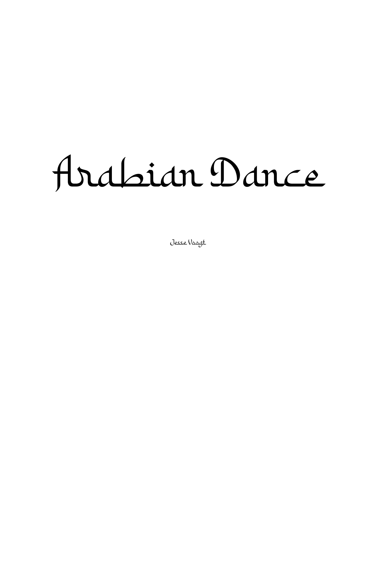 Arabian Dance (总谱与分谱) by Jesse Voogt 管弦乐团 - 预览