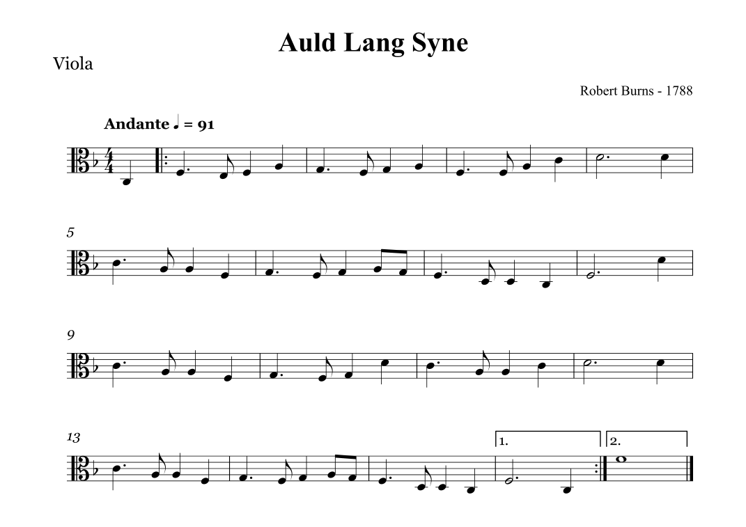 Auld Lang Syne (arr. Wesley S. SIlva) by Robert Burns Sheet Music for ...