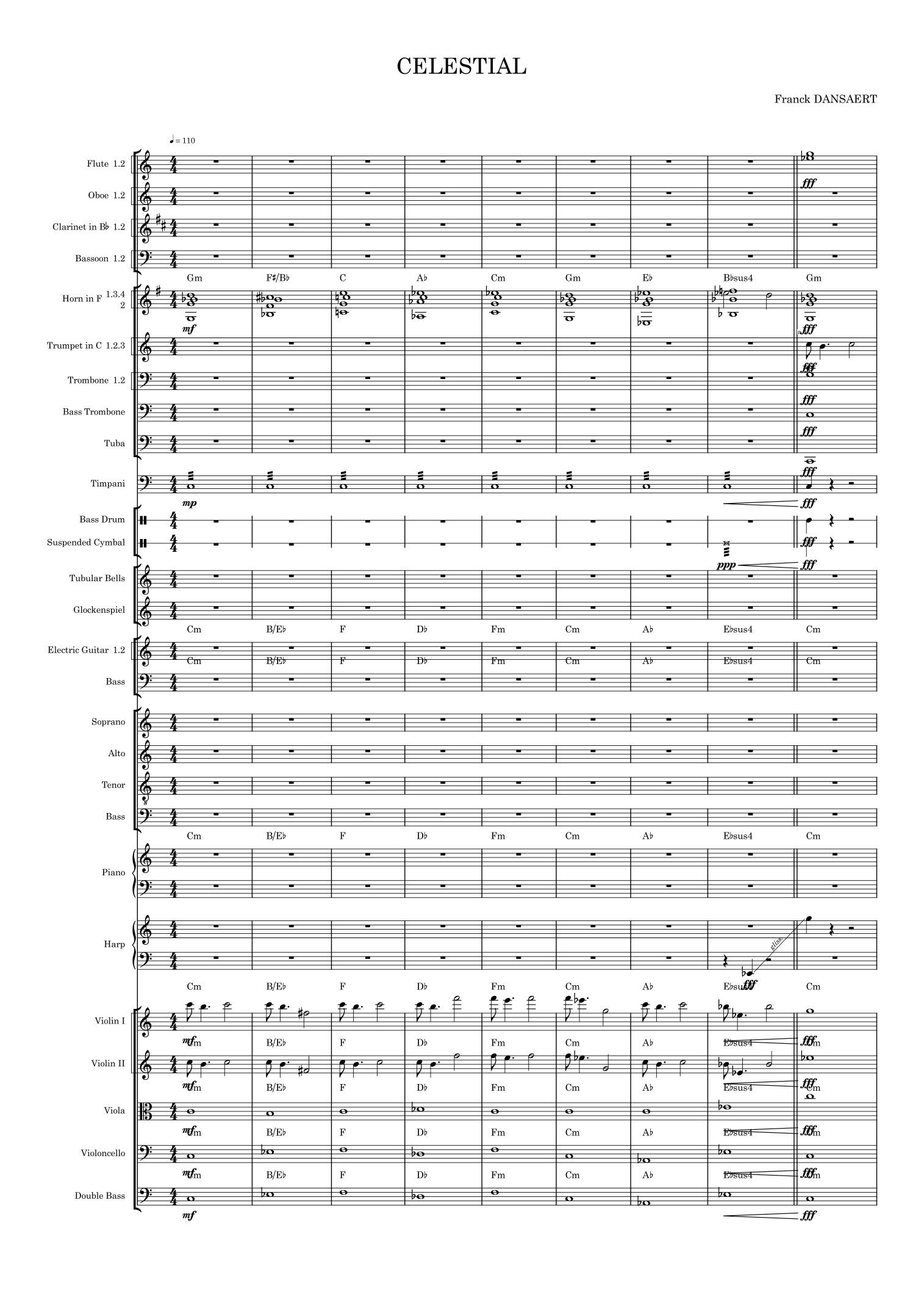 Celestial - Score Only (仅总谱) by Franck Dansaert Full Orchestra (管弦乐团) - 预览