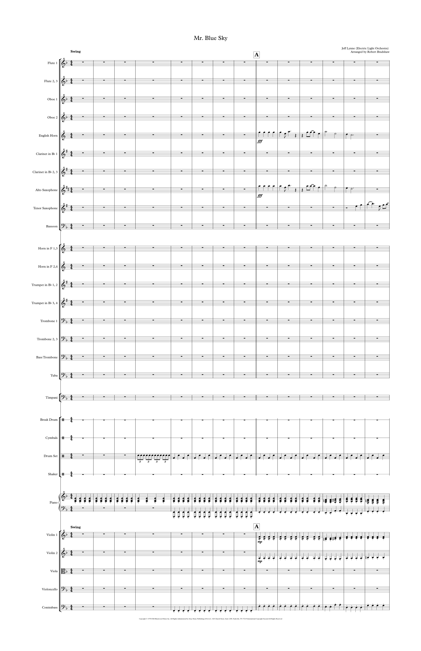 Mr. Blue Sky (arr. Robert Bradshaw) by Electric Light Orchestra 管弦乐团 - 预览