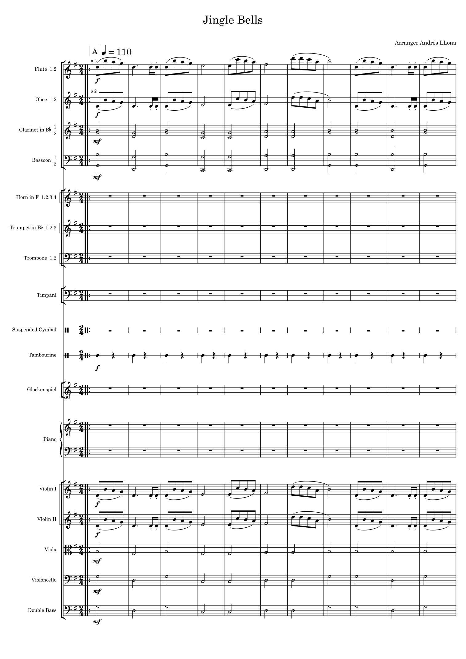 Jingle Bells (arr. Andrés LLona) by James Lord Pierpont 管弦乐团 - 预览