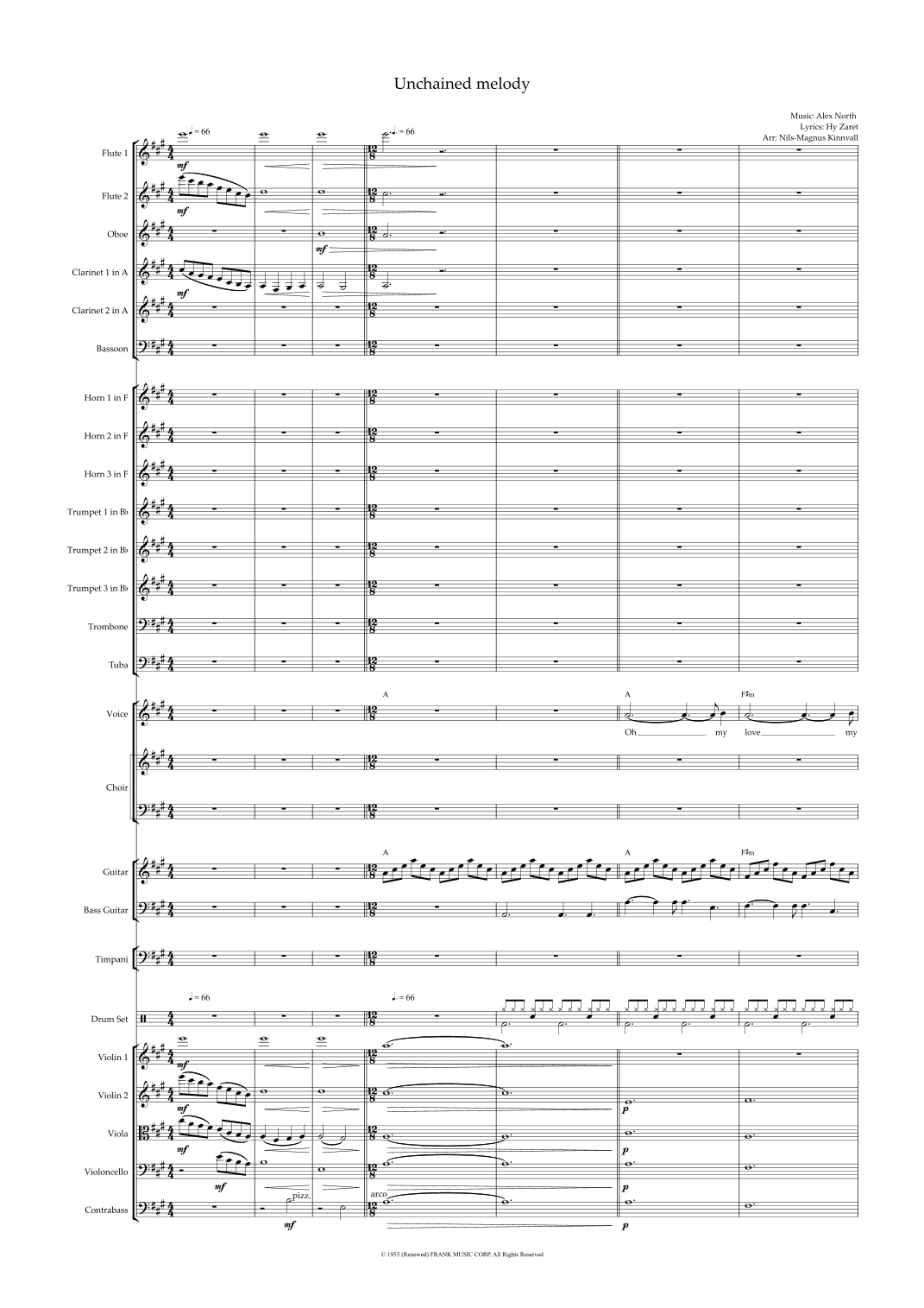 Unchained Melody (arr. Nils-Magnus Kinnvall) by Al Hibbler Full Orchestra
