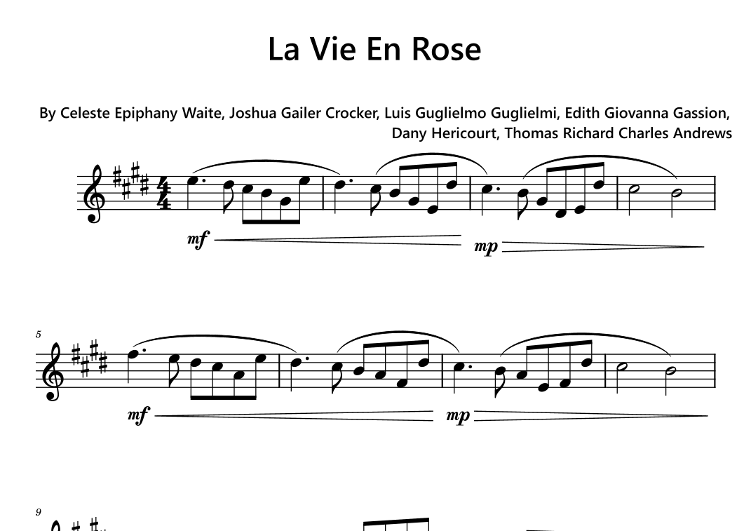 Loving La Vie En Rose (arr. Funtom) Digitale Noten