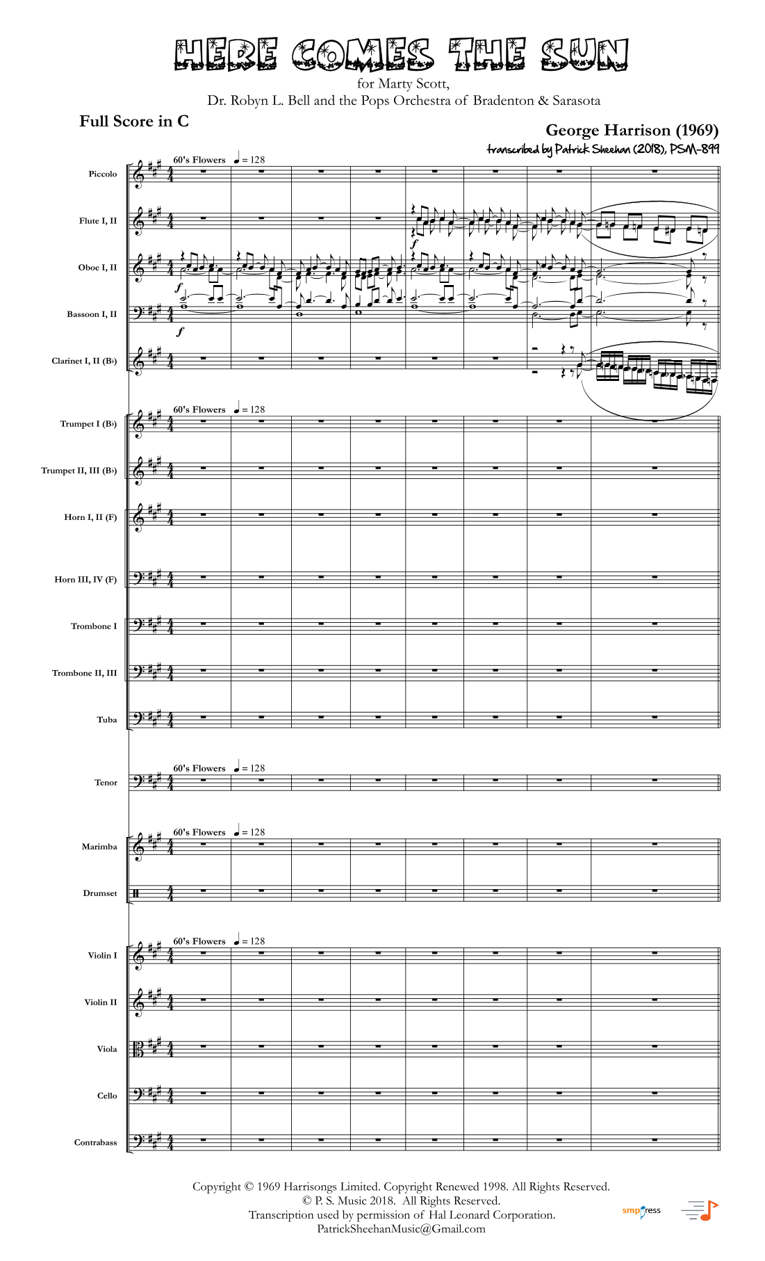 Here Comes The Sun (arr. Patrick Sheehan) by The Beatles Full Orchestra