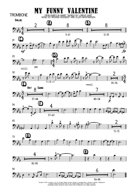 My Funny Valentine (arr. Ellen Macpherson) Digitale Noten