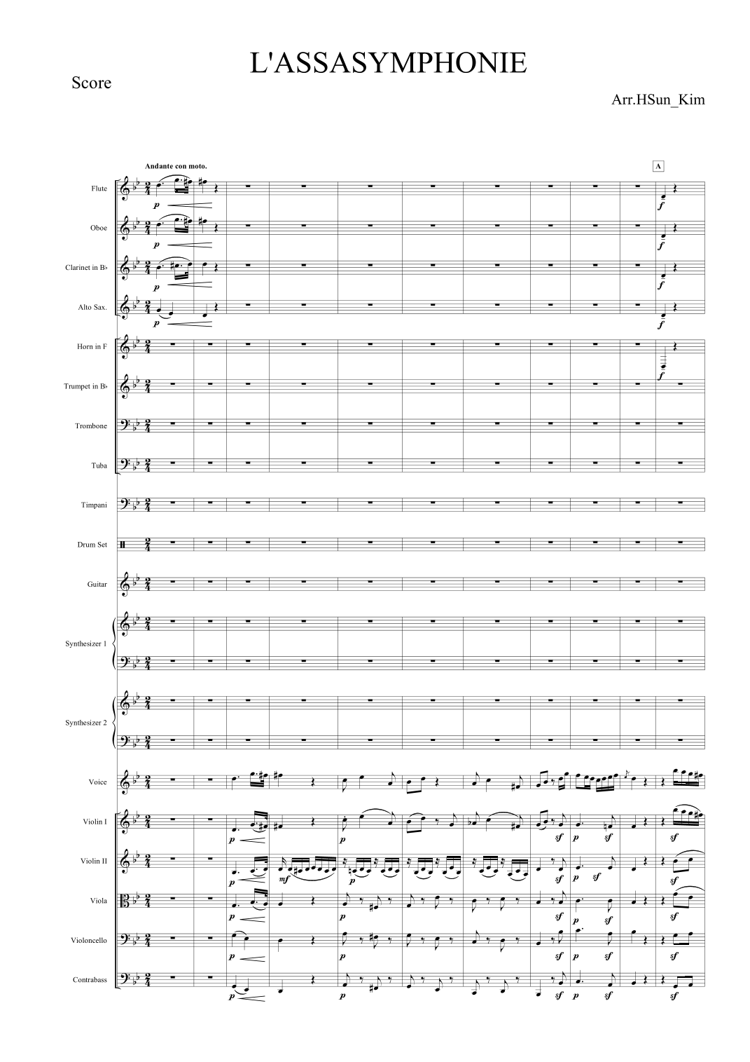 L'assasymphonie (arr. HSun_Kim) by Dove Attia Full Orchestra