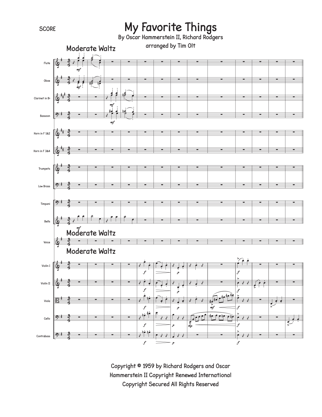 My Favorite Things (arr. Tim Olt) by Carrie Underwood 管弦乐团 - 预览