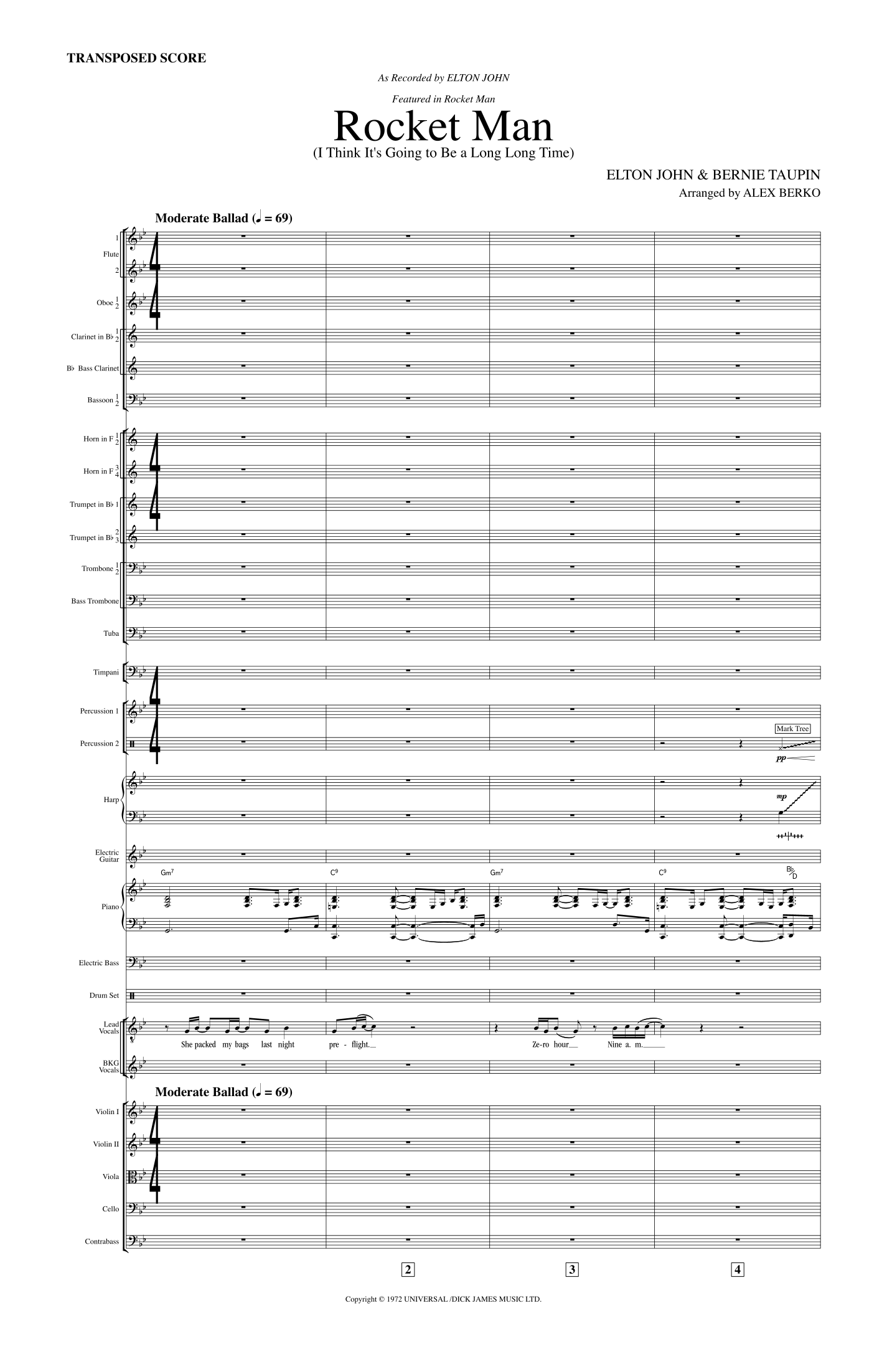 Rocket Man (I Think It's Gonna Be A Long Long Time) (arr. Alex Berko) by Elton John Full Orchestra