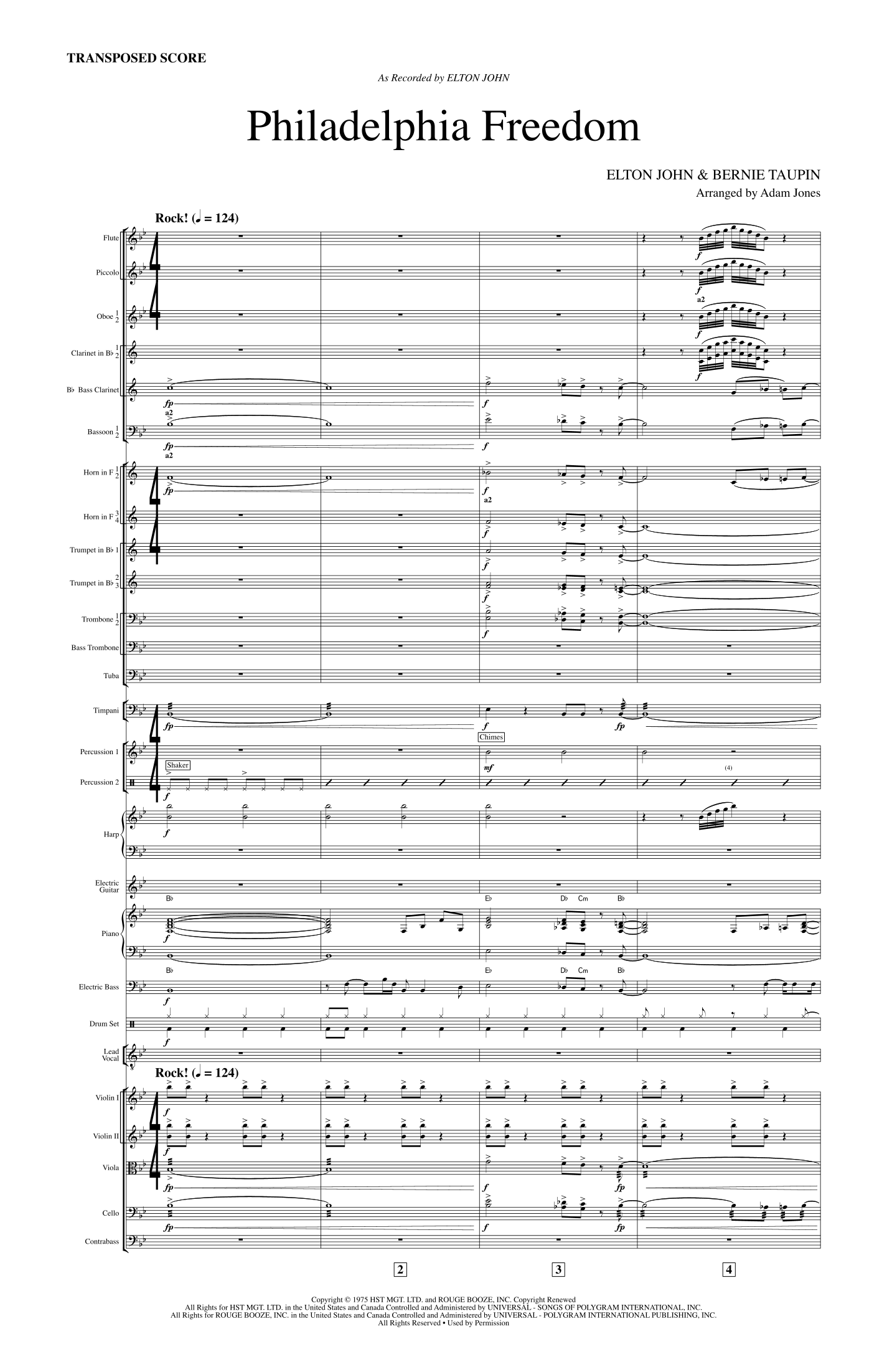 Philadelphia Freedom (arr. Adam Jones) by Elton John 管弦乐团 - 预览
