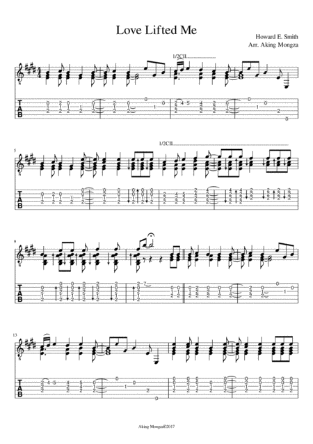 Love Lifted Me(Tablature) (arr. Aking Mongza) Digital Sheet Music