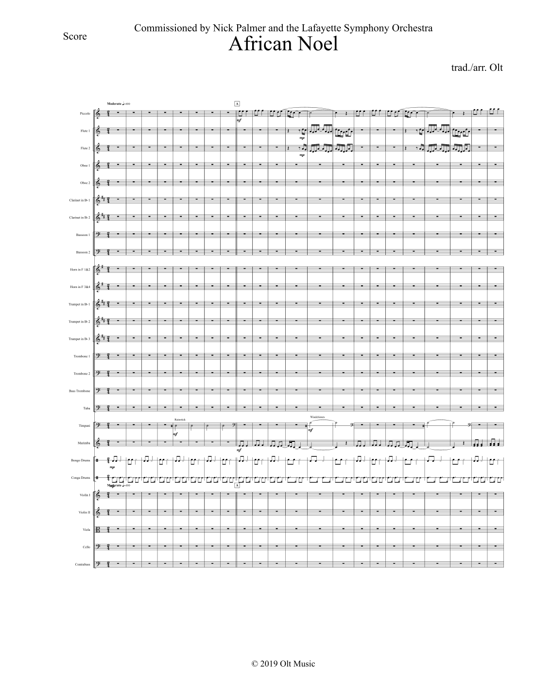 African Noel (arr. Tim Olt) by Traditional Full Orchestra