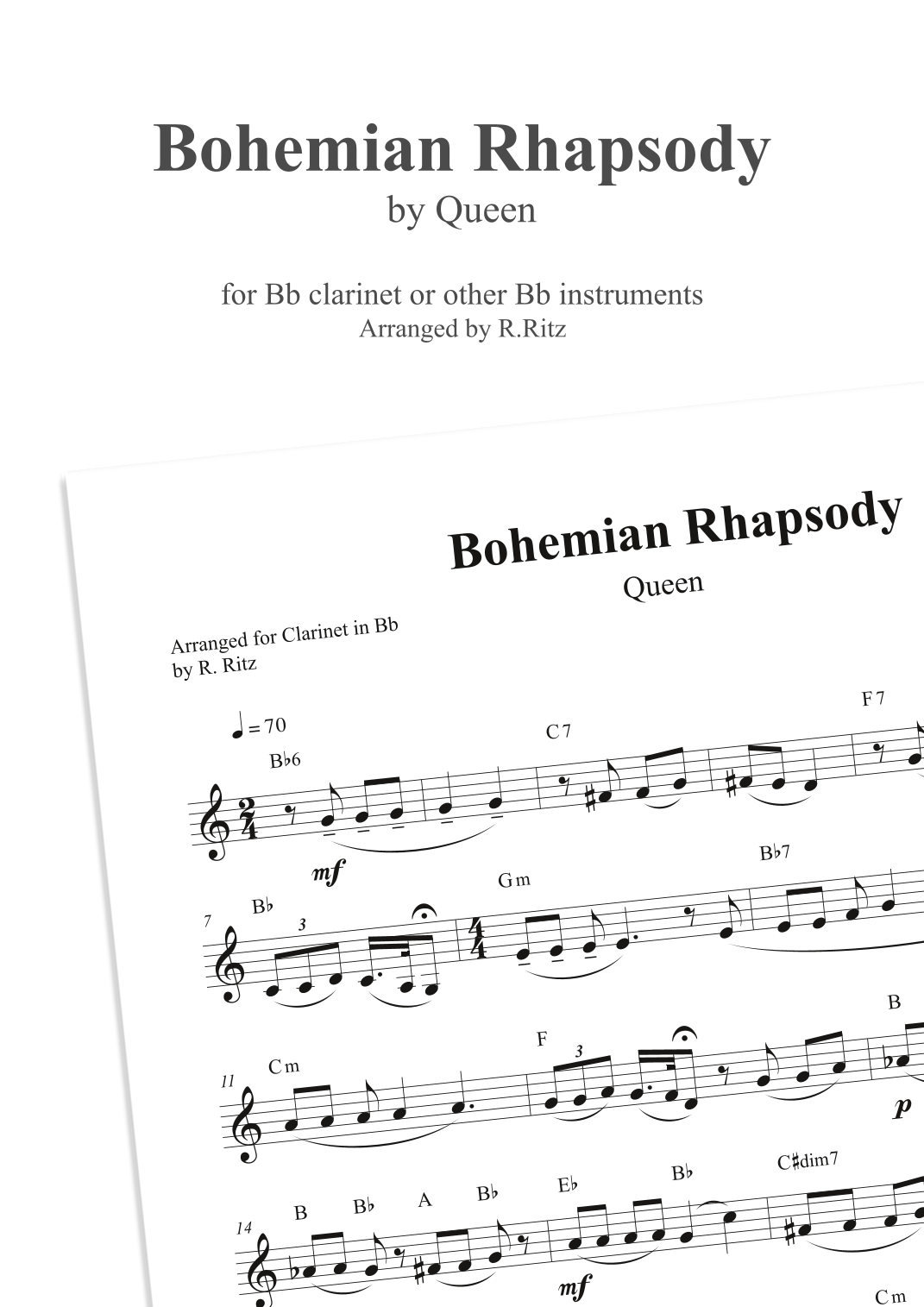 Bohemian Rhapsody (arr. Raimund Ritz) Sheet Music Queen
