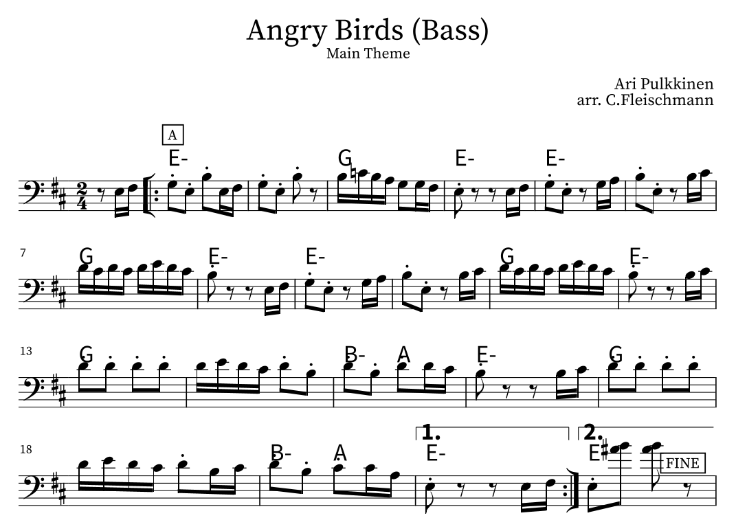 Angry Birds (Main Theme) (arr. Christoph Fleischmann) by Dubstep Now ...