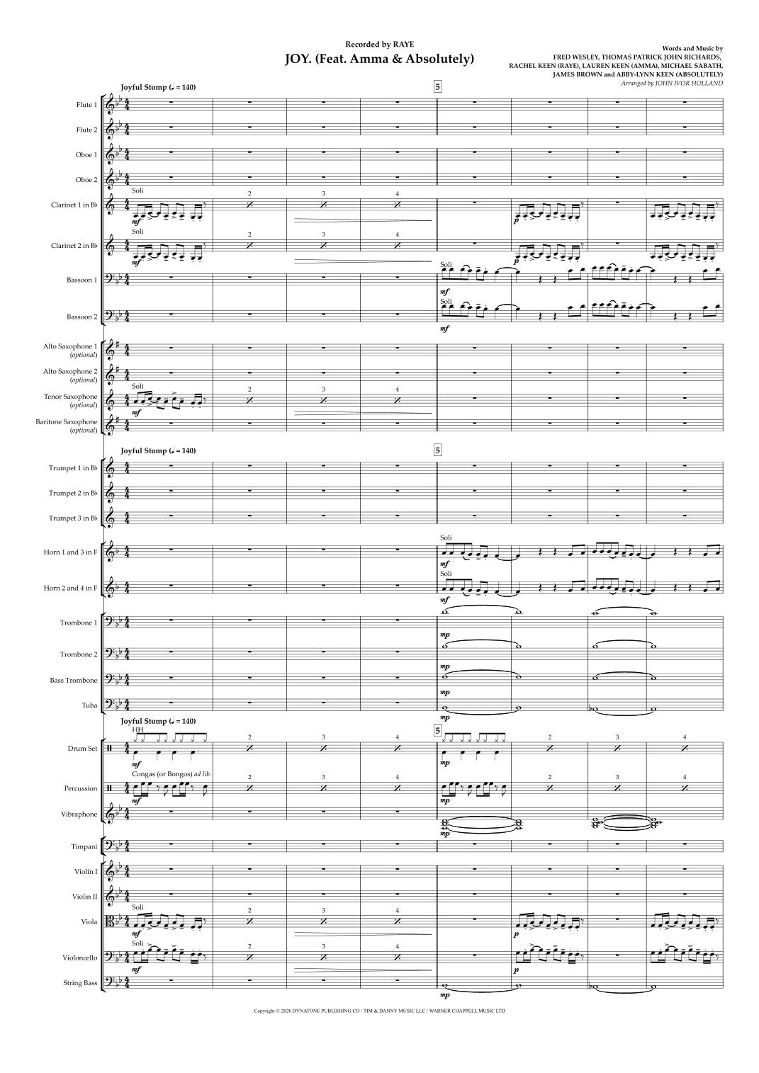 Joy. (arr. John Ivor Holland) by Raye Feat. Amma And Absolutely 管弦乐团 - 预览