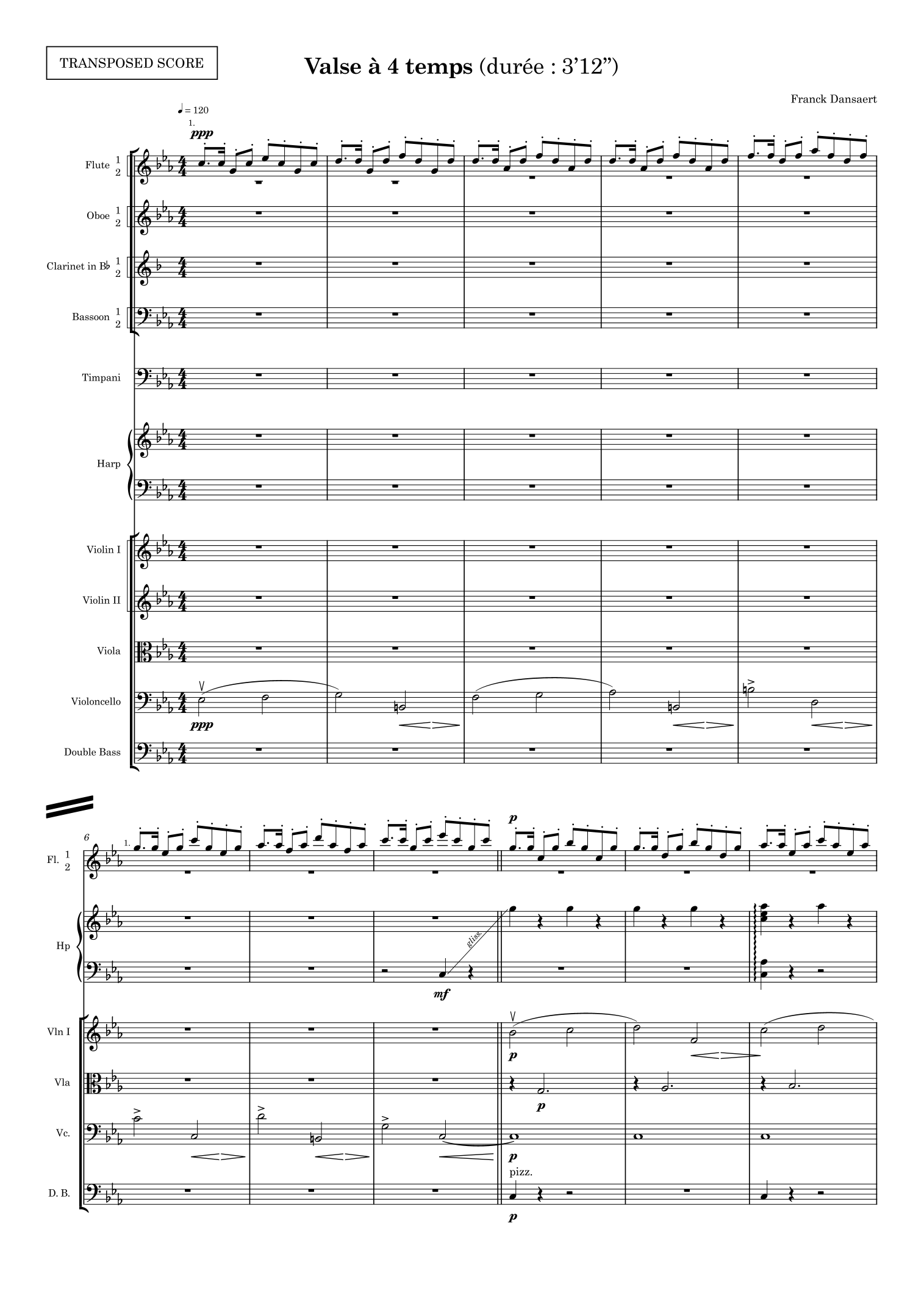 Valse à 4 temps - 仅总谱 (Score Only) - Franck Dansaert 管弦乐团 - 预览