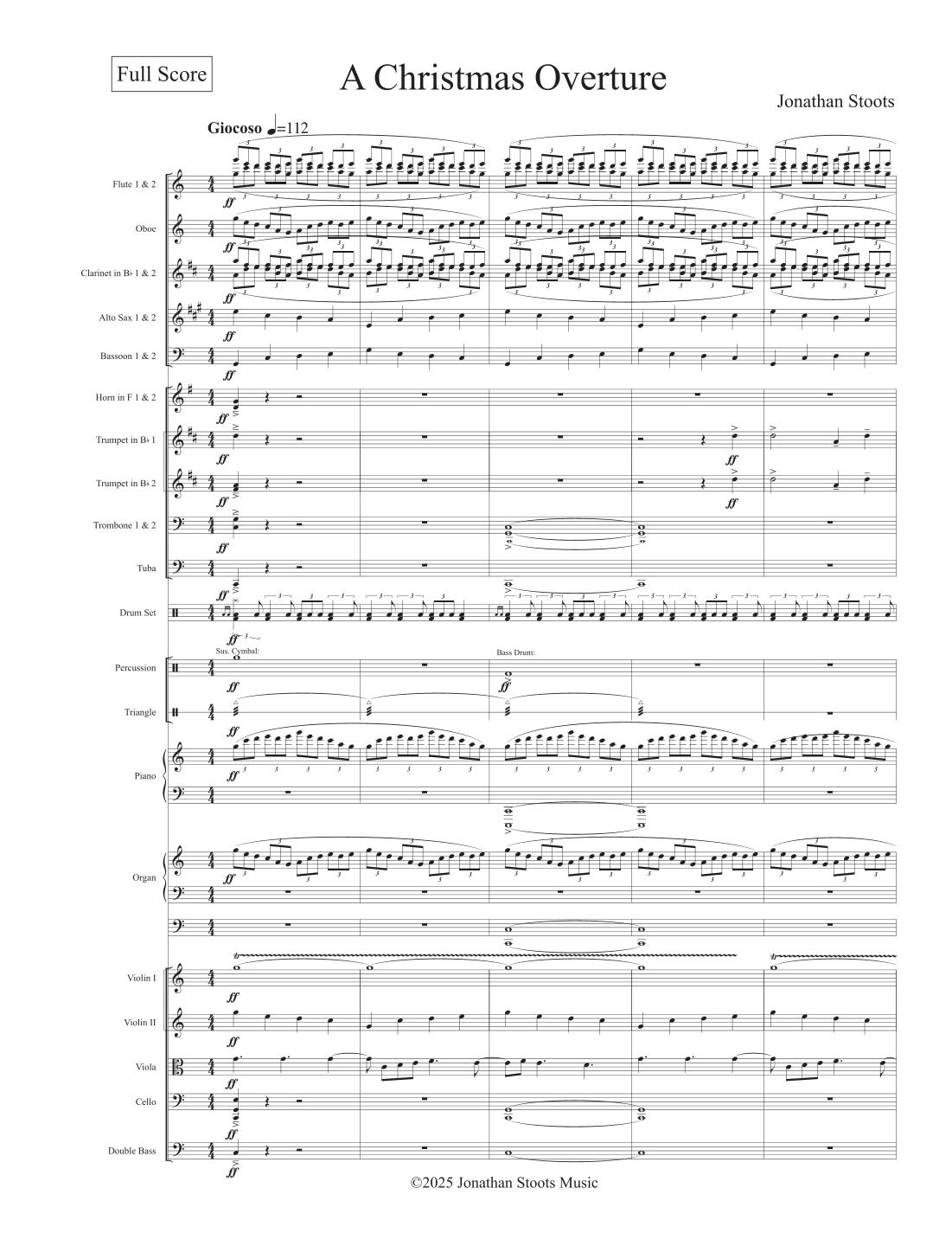 A Christmas Overture (arr. Jonathan Stoots) by Jonathan Stoots 管弦乐团 - 预览
