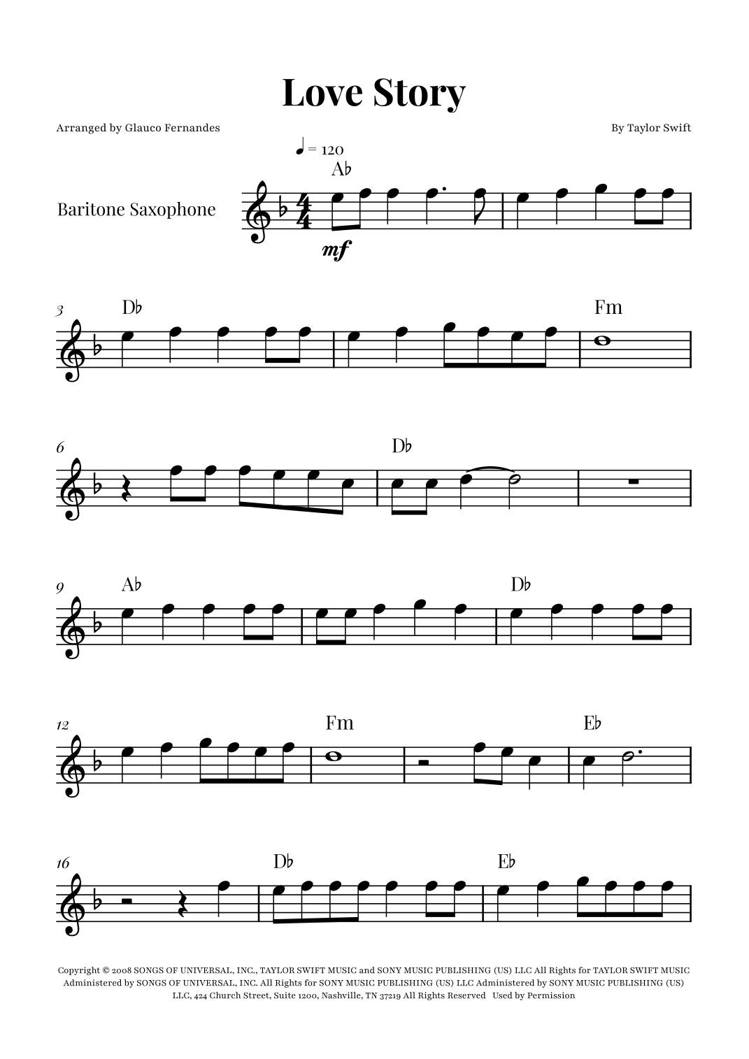 Love Story (arr. Glauco Fernandes) Digital Sheet Music
