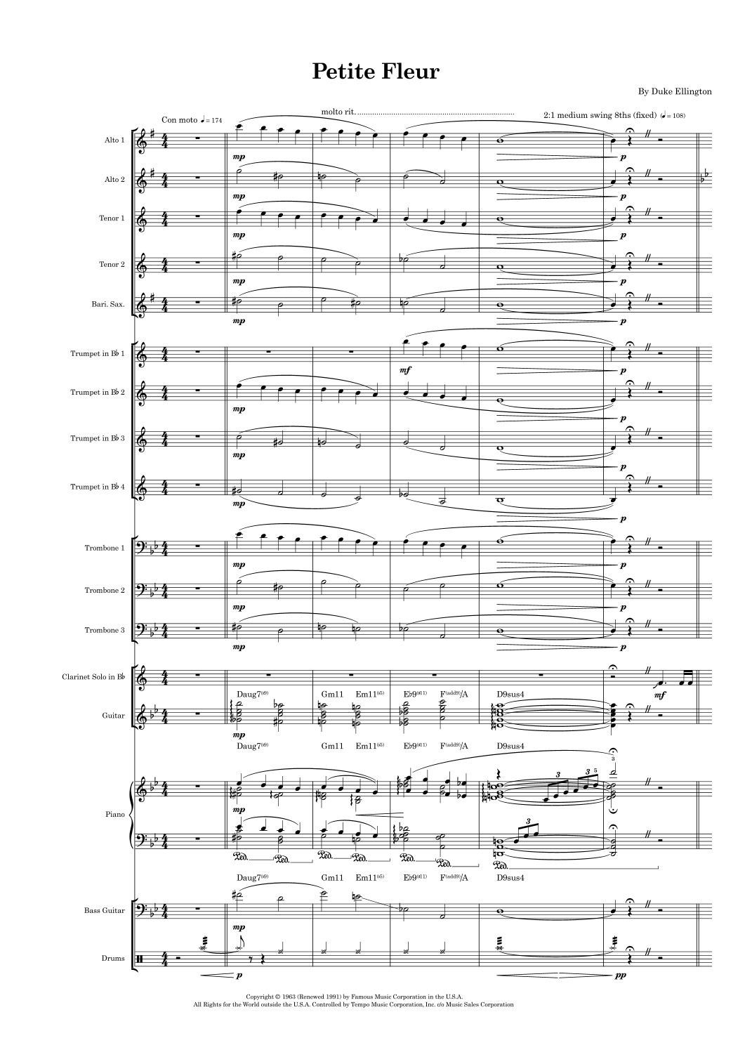 African Flower (Petite Fleur Africaine) (arr. Markowski Vladimir) by Duke Ellington 管弦乐团 - 预览