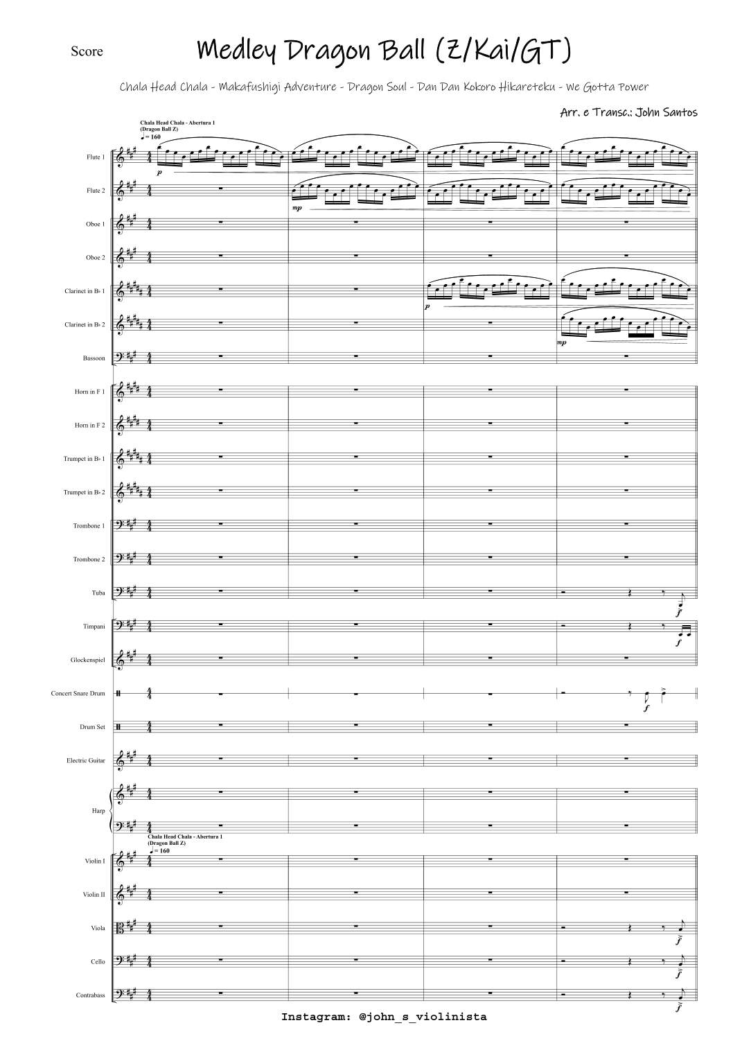 龙珠Z组曲 Dragon Ball Z Suite (arr. John Santos) by Iwasaki Takafumi, Kyouda Seiichi 管弦乐团 - 预览