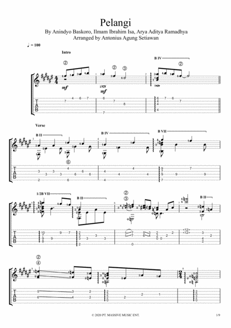 Pelangi (arr. Antonius Agung Setiawan) Digital Sheet Music