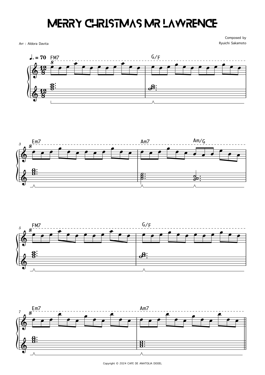Merry Christmas Mr Lawrence (Heart Of Asia) (arr. Aldora Davita) by ...