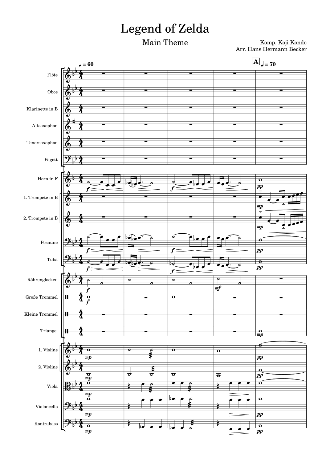 Legend Of Zelda Main Title (arr. Hans Hermann Becker) by Shuki Levy Full Orchestra