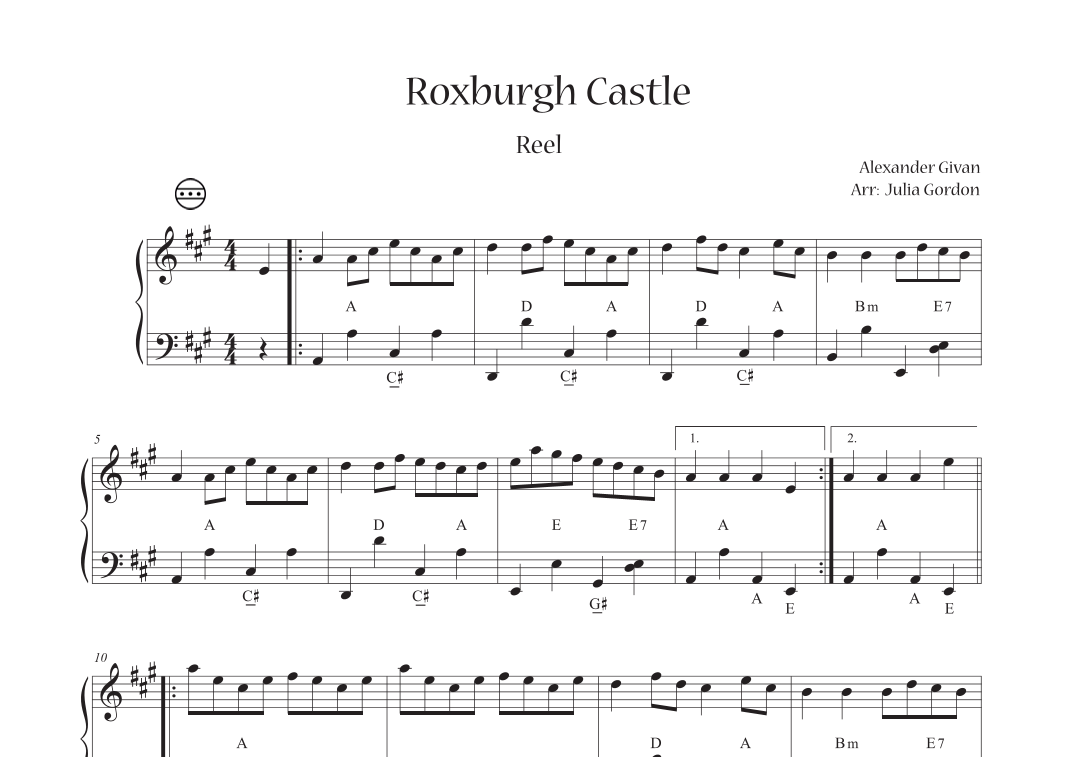 Roy Castle Instrument Roxburgh Castle (arr. Julia Gordon) by Alexander Givan Sheet Music for ...