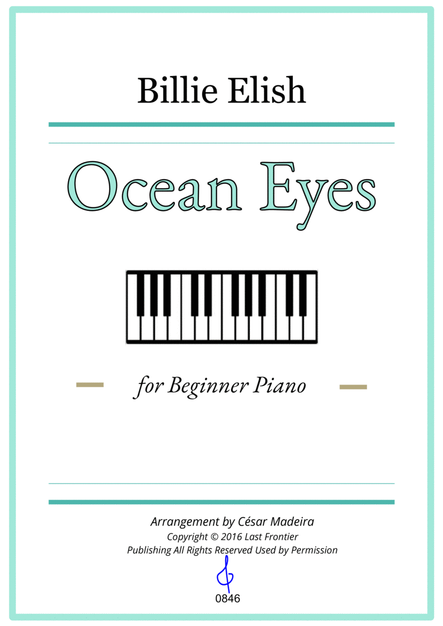 Ocean Eyes Sheet Music Billie Eilish Easy Piano