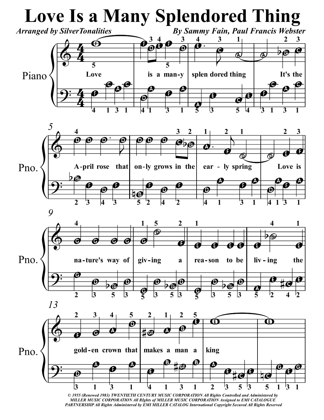 Love Is A Many-Splendored Thing (arr. SilverTonalities) von Four Aces ...