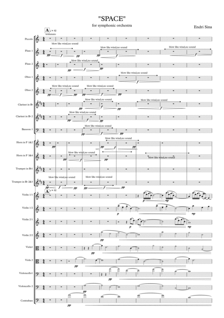 "Space" for symphonic orchestra by Endri Sina Full Orchestra