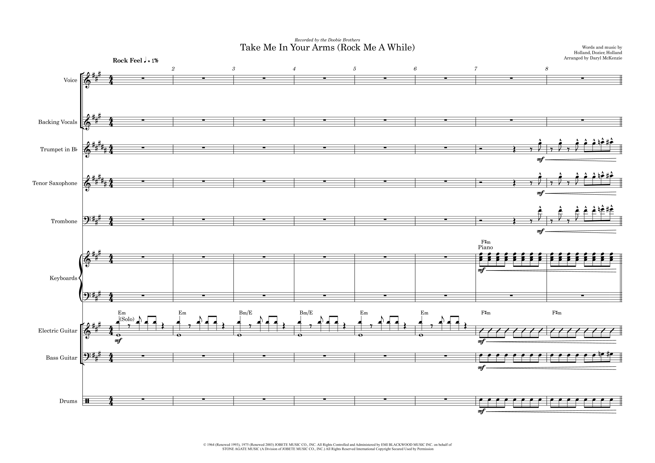 Take Me In Your Arms (Rock Me A Little While) (arr. Daryl McKenzie) por