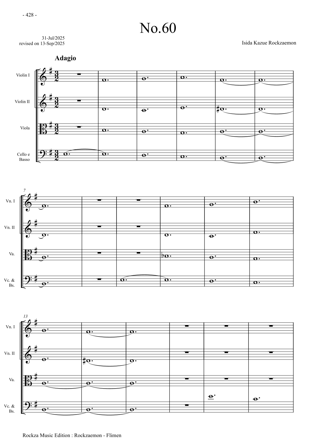 Prelude for String ensemble, 