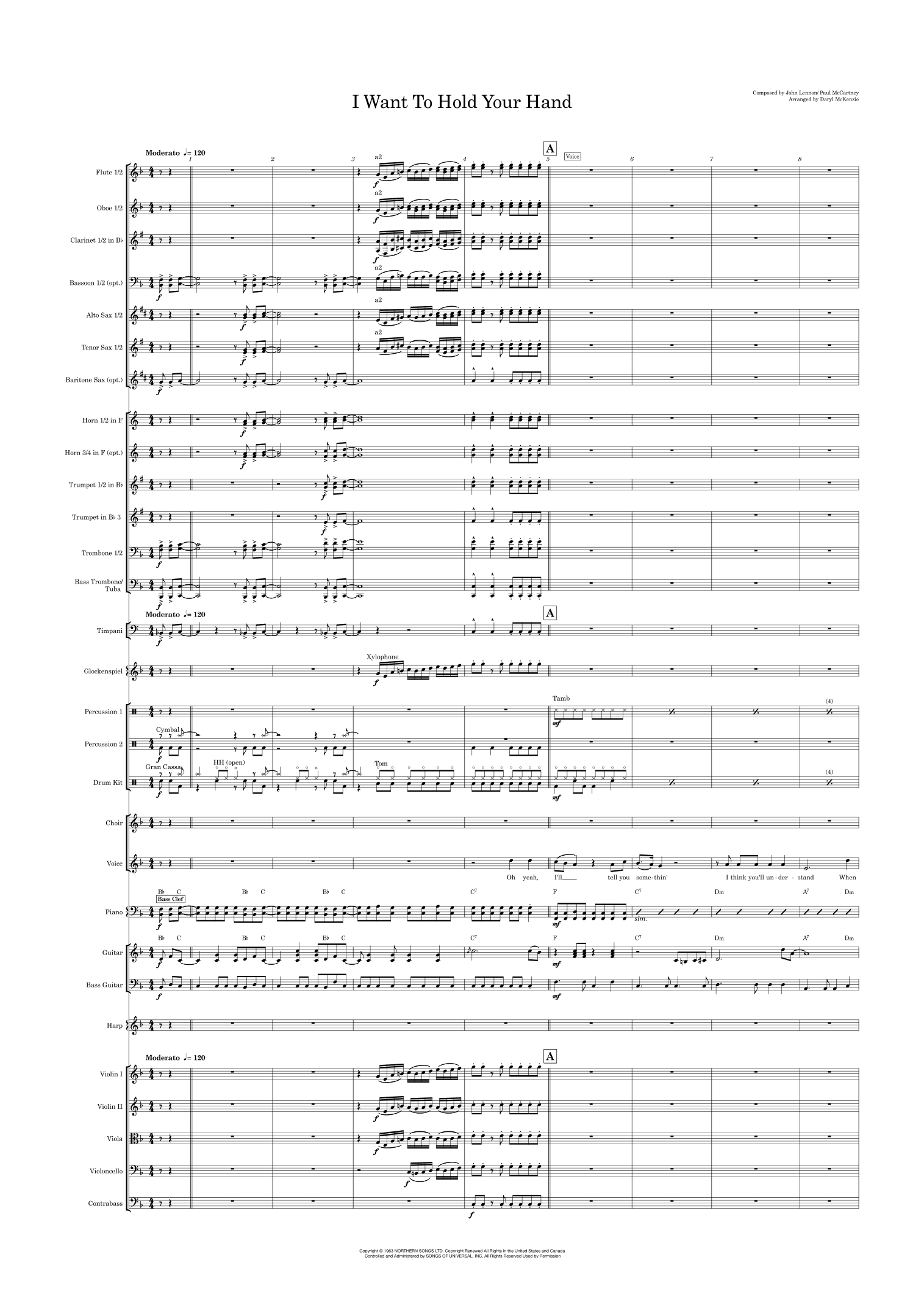 I Want To Hold Your Hand (arr. Daryl McKenzie) by The Beatles Full Orchestra
