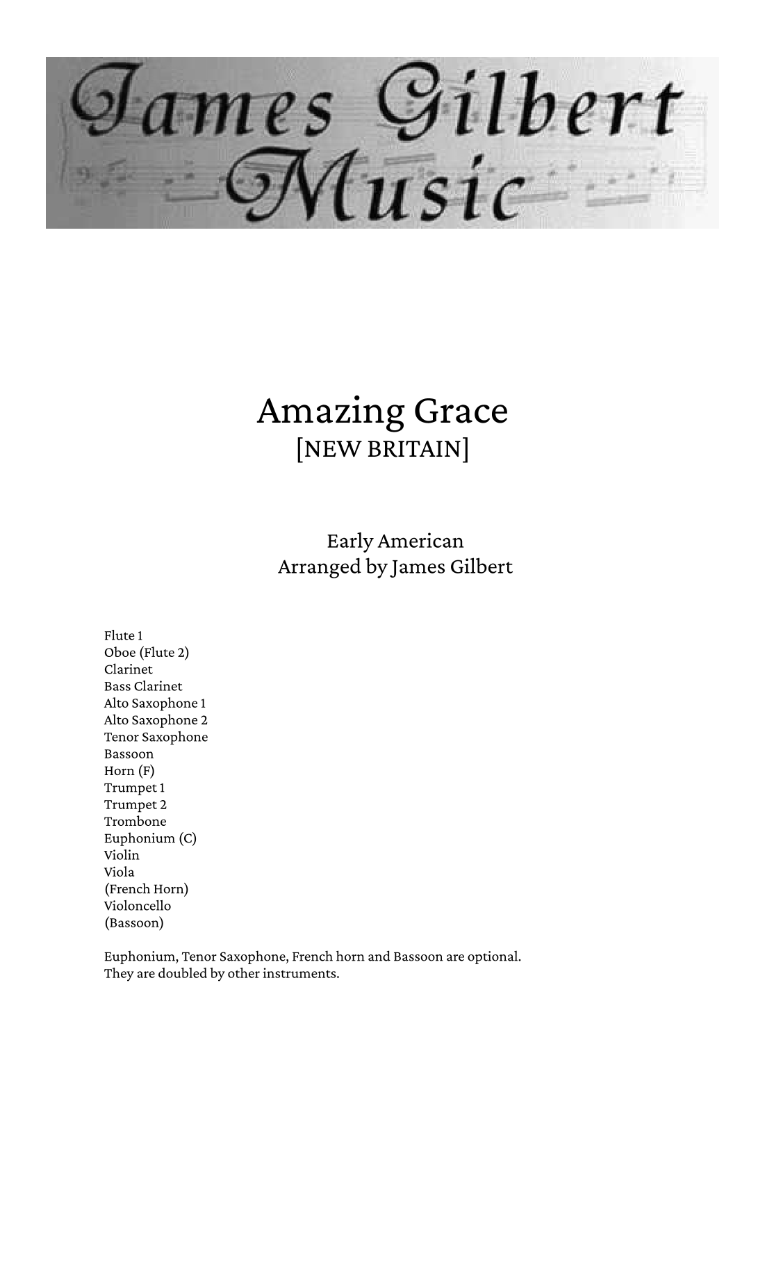 Amazing Grace (arr. James Gilbert) by Early American Full Orchestra (全编制管弦乐团) - 预览