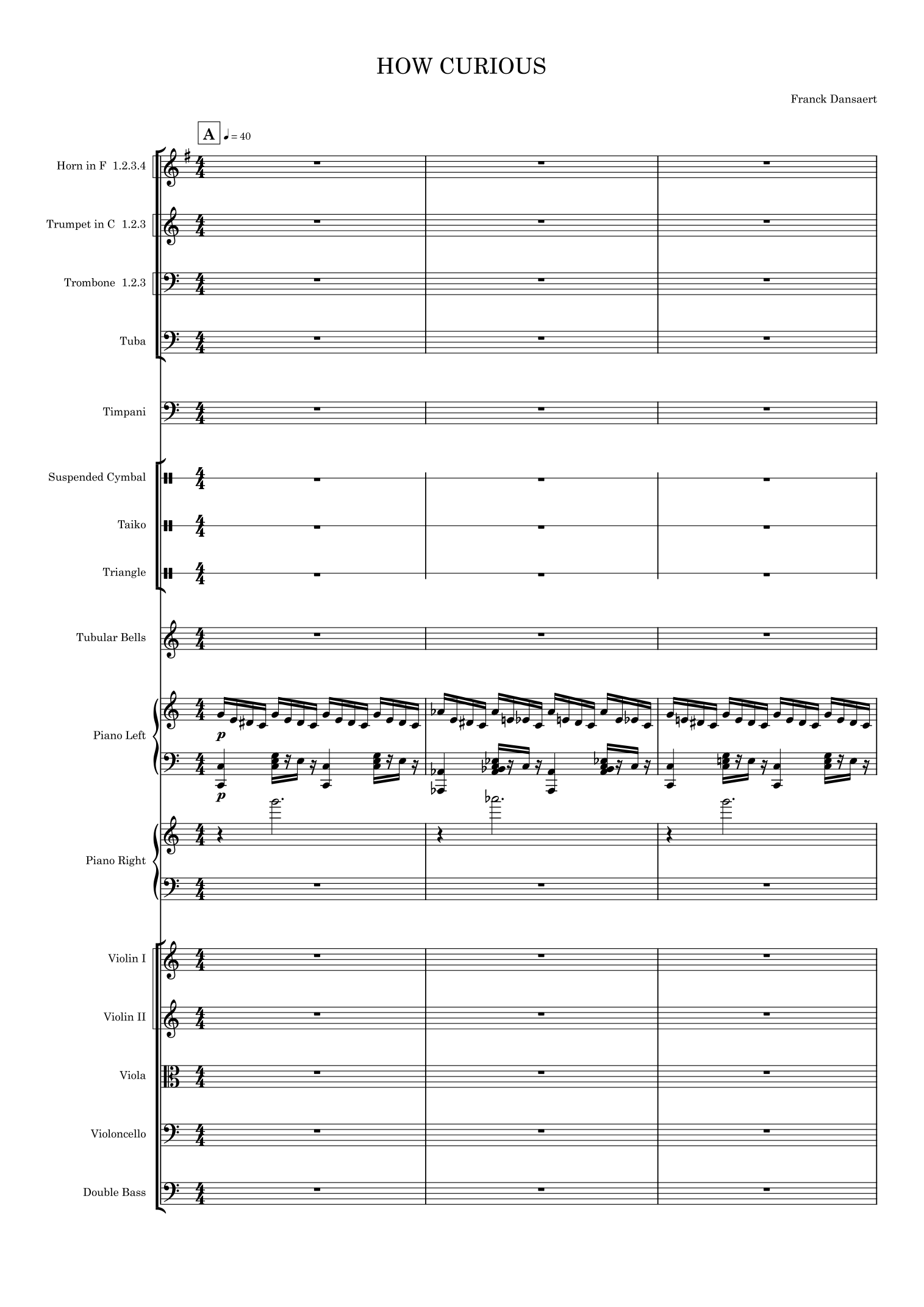 How curious - Score Only by Franck Dansaert Full Orchestra
