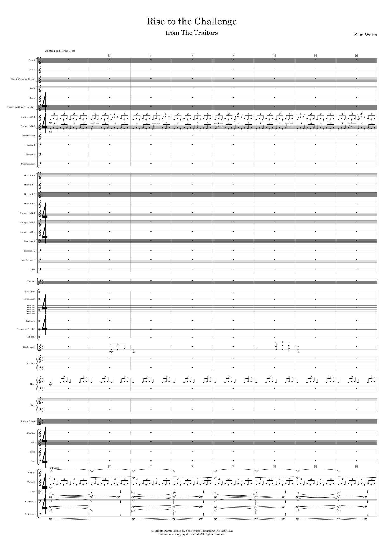 Rise To The Challenge (arr. Sam Watts) by Samuel John Watts Full Orchestra