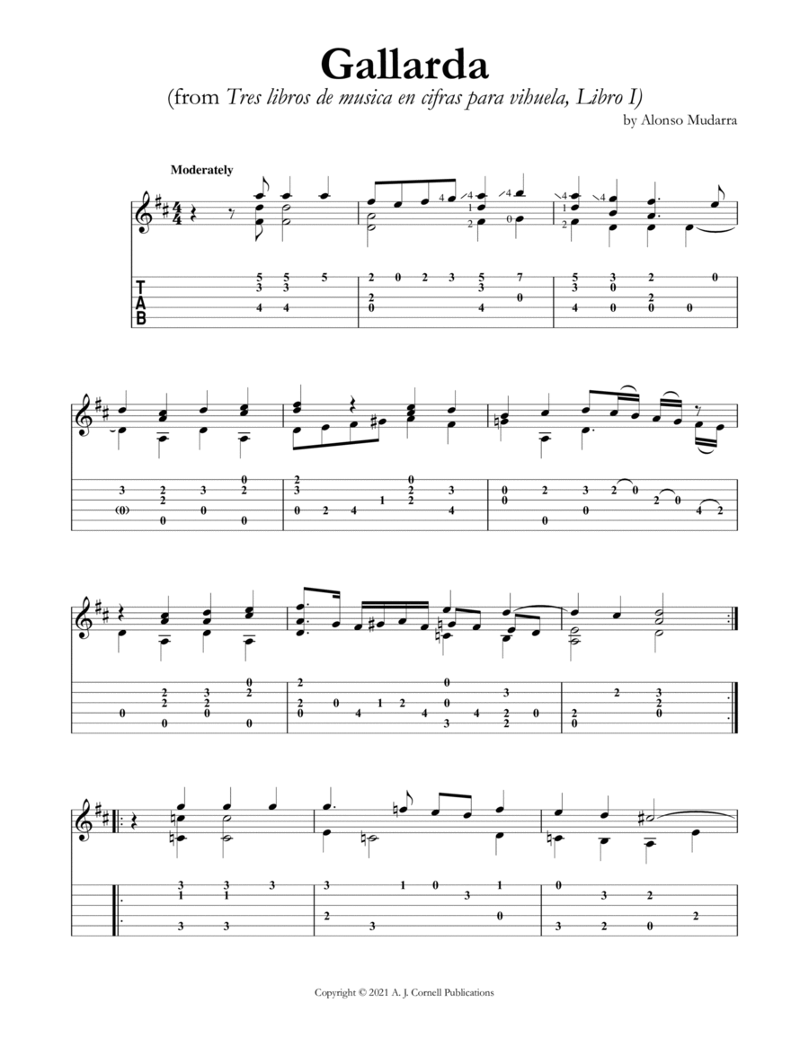 Gallarda (arr. Mark Phillips) Partition Digitale