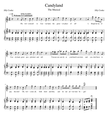 Candyland - The Musical by Jilly Cooke Sheet Music for Vocal Duet at ...