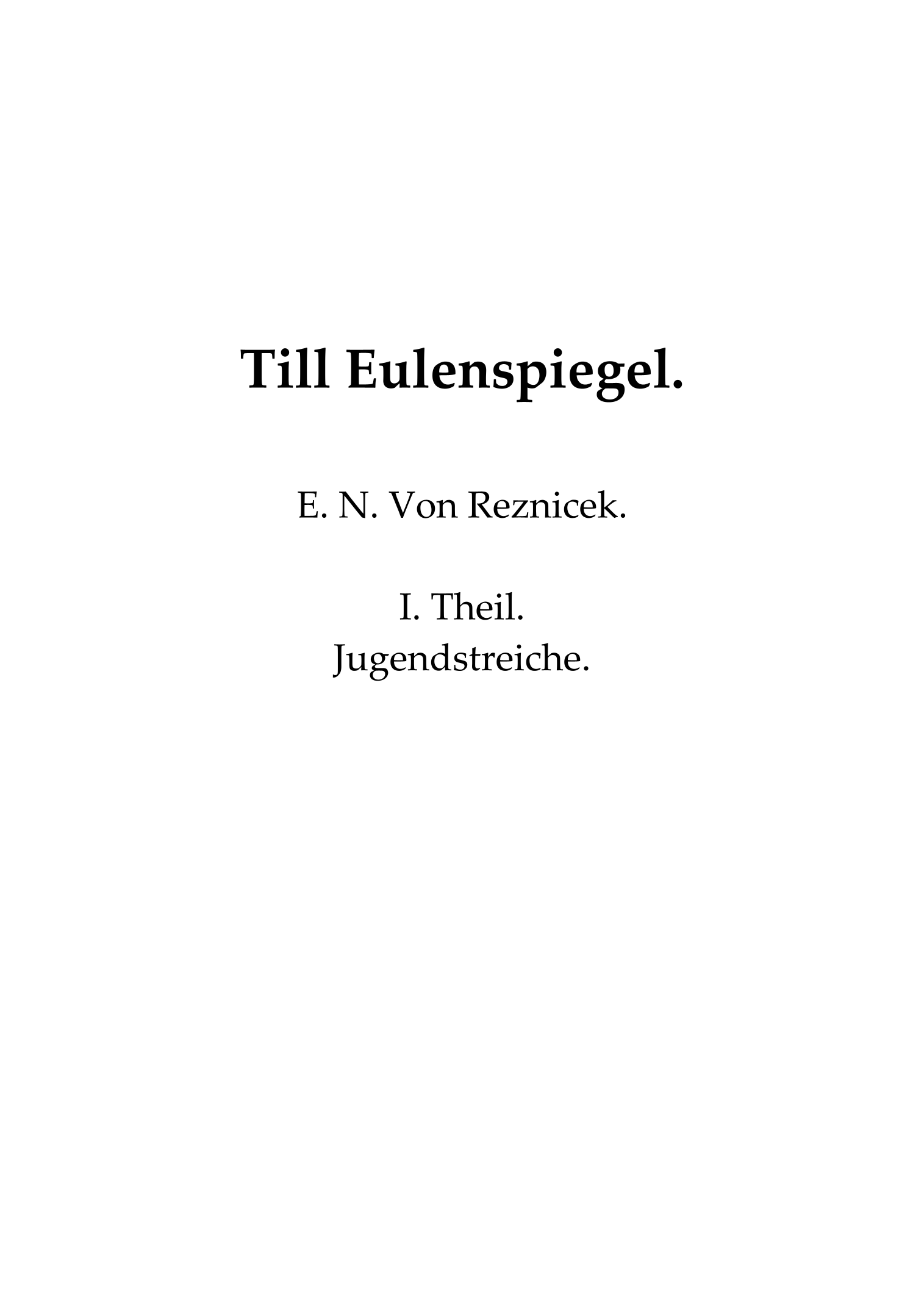 Till Eulenspiegel Act 1: Jungendstreiche (Score) (arr. daniel) by Emil Nikolaus von Reznicek Full Orchestra