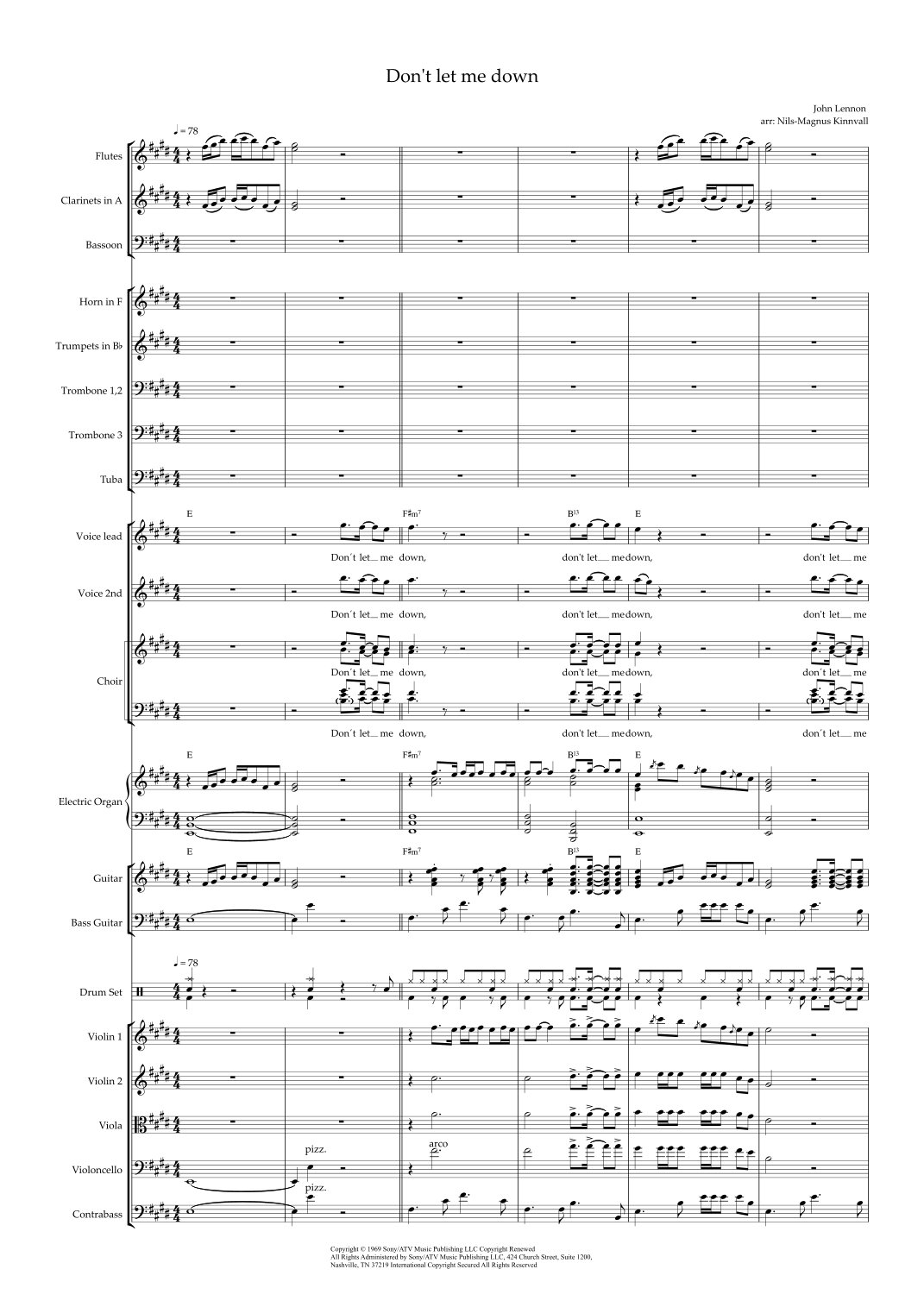 Don't Let Me Down (arr. Nils-Magnus Kinnvall) by The Beatles 管弦乐团 - 预览