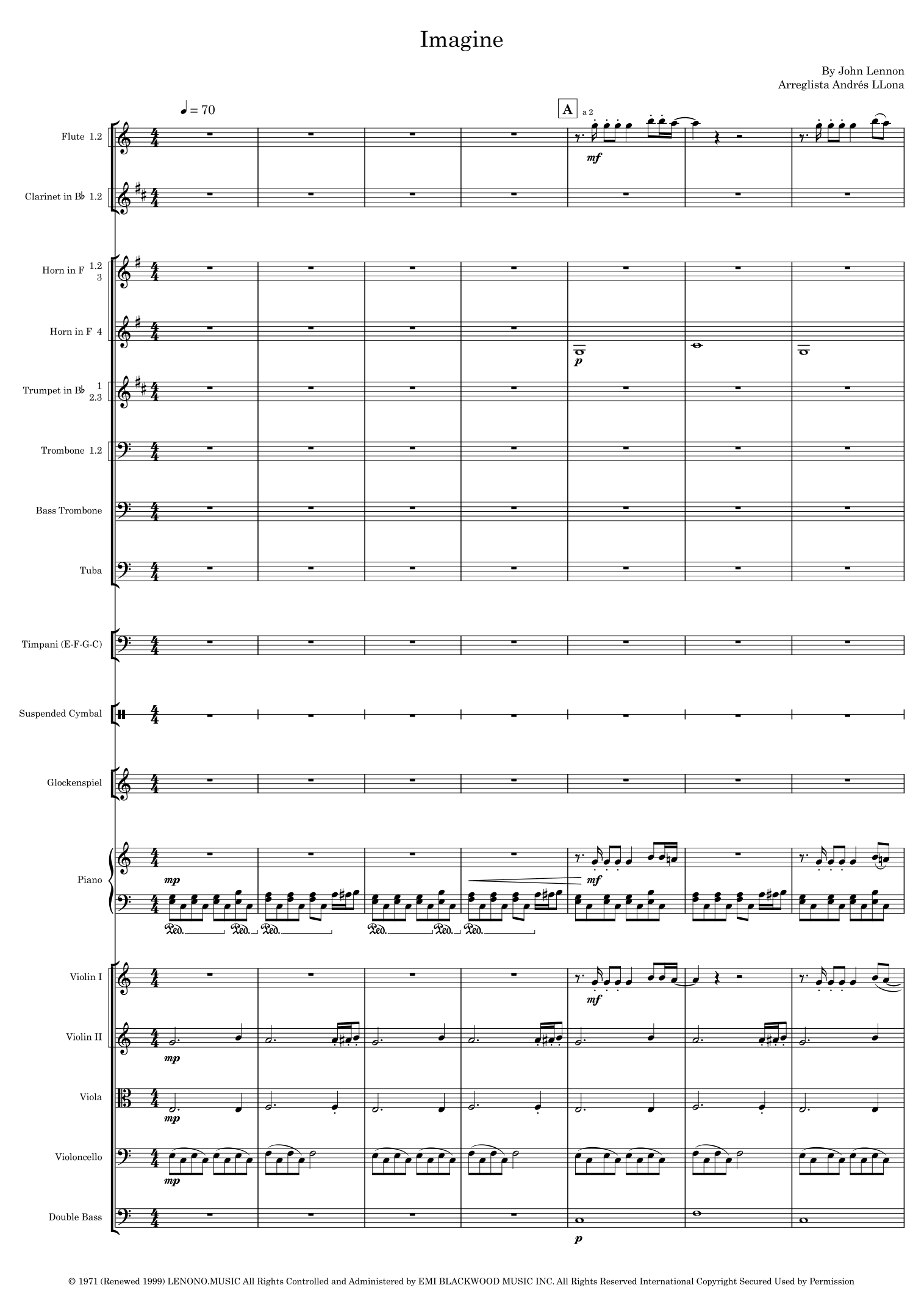 Imagine (arr. Andrés LLona) by David Archuleta 管弦乐团 - 预览