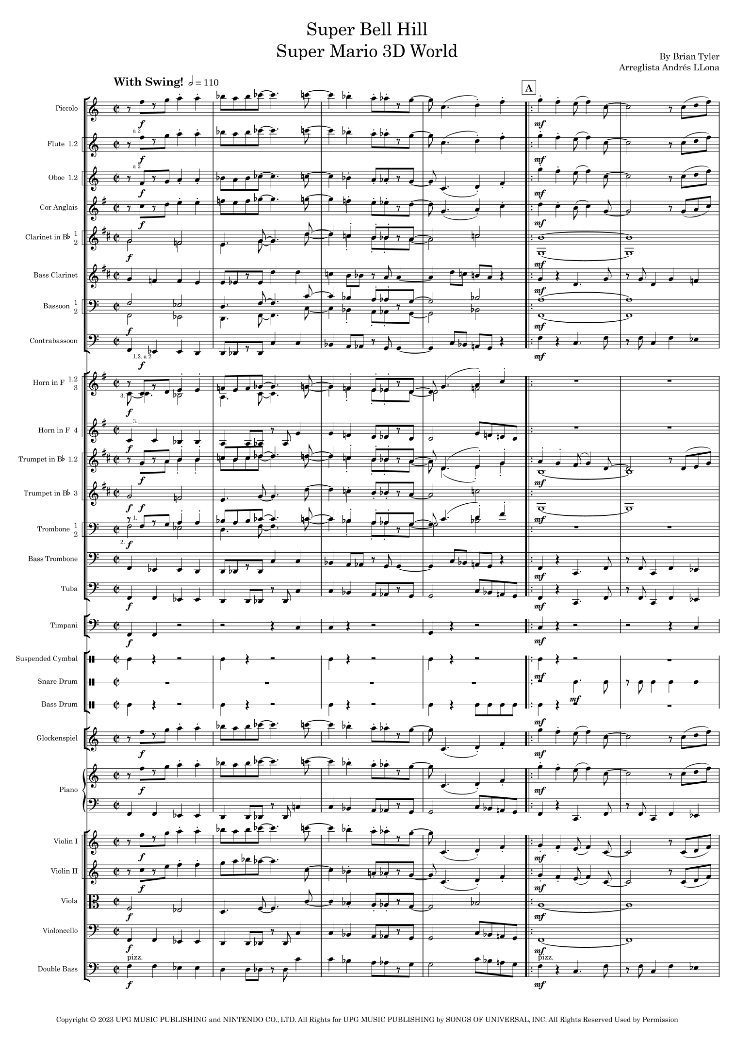 Super Mario Bros. Opus (arr. Andrés LLona) by Brian Tyler Full Orchestra